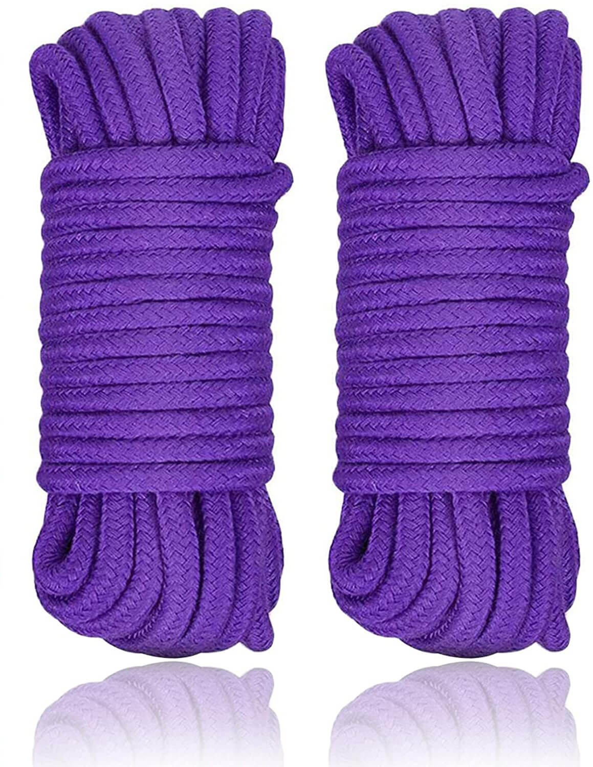 LIFETORE Soft Rope Cord,2Pack Soft Cotton Rope 10 M33 Feet 8 MM All Purpose  Cotton Rope Craft Rope,purpleblue